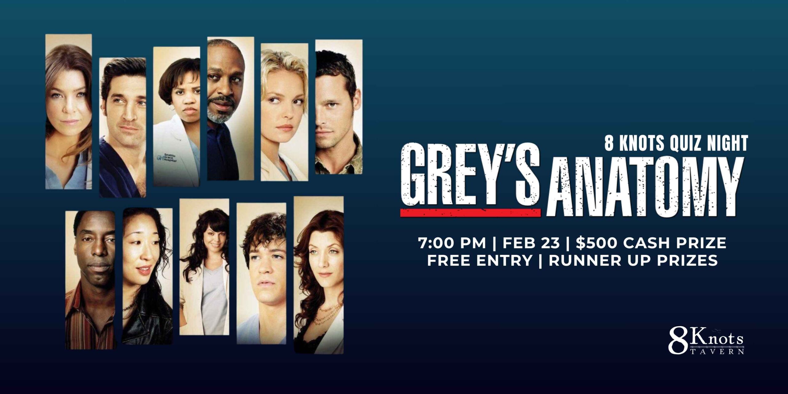 Grey’s Anatomy Quiz Night at 8 Knots Tavern