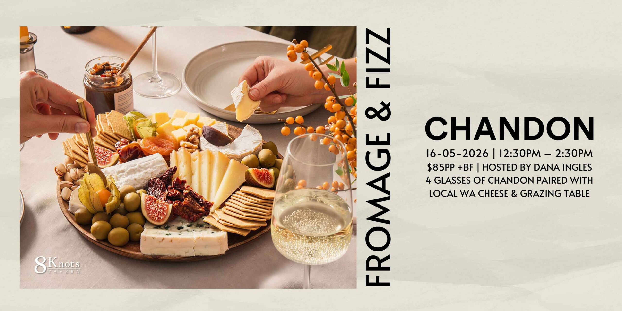 Fromage & Fizz at 8 Knots Tavern