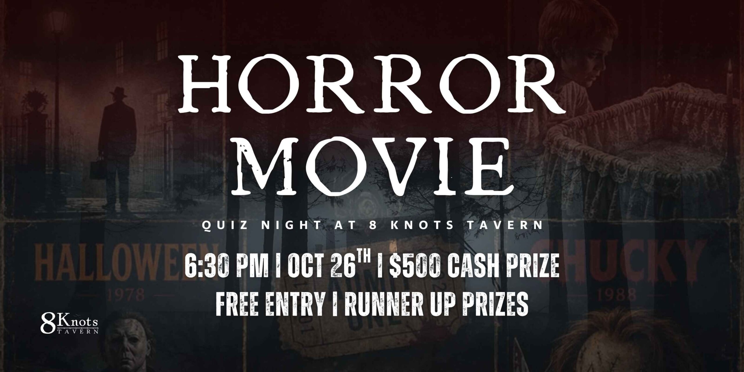 Horror Movie Quiz Night at 8 Knots Tavern 👻